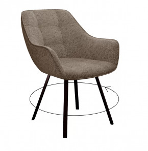 Стул DikLine 252 М поворотный, NS05 CAPPUCCINO, ножки черные в Тюмени - mebel-tymen.ru | фото